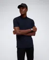 Kenneth Cole Contrast Placket Button Polo In Black
