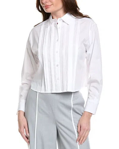 Kenneth Cole Copped Tuxedo Shirt In Multi