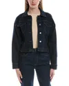 Kenneth Cole Corset Trucker Jacket In Blue