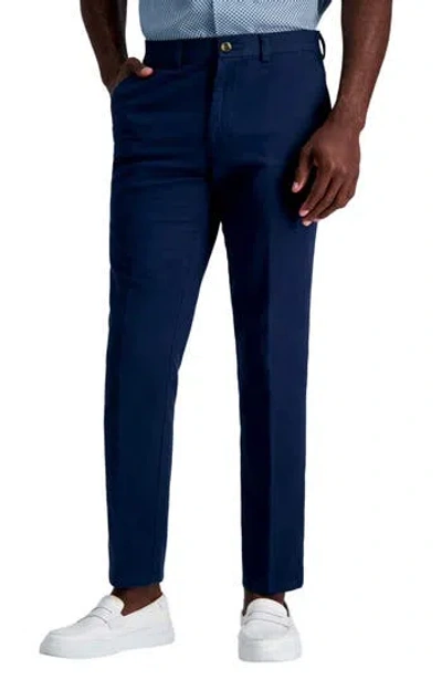 KENNETH COLE KENNETH COLE COTTON & LINEN BLEND FLAT FRONT CHINOS