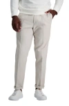 Kenneth Cole Cotton & Linen Blend Flat Front Chinos In String