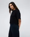 Kenneth Cole Women's Heavyweight Cotton Jersey Logo T-shirt In Black