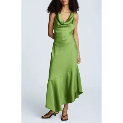 Kenneth Cole Cowl Neck Sleeveless Dress In Green