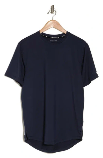 Kenneth Cole Crewneck Active T-shirt In Navy