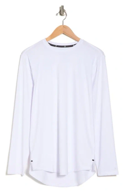Kenneth Cole Crewneck Long Sleeve Active T-shirt In White