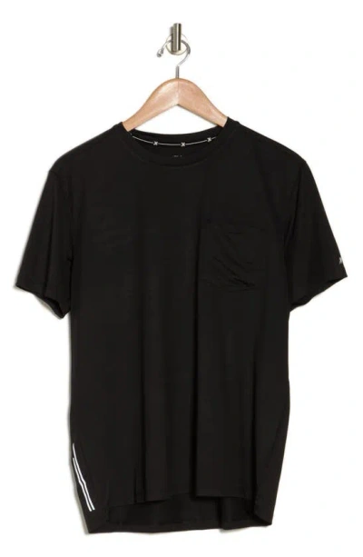 Kenneth Cole Crewneck Pocket Active T-shirt In Black