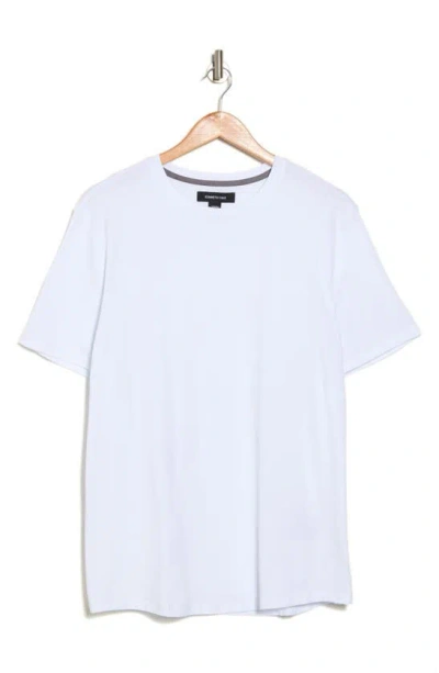 Kenneth Cole Crewneck Stretch Cotton T-shirt In White