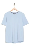 Kenneth Cole Mens Solid Cotton T-shirt In Blue