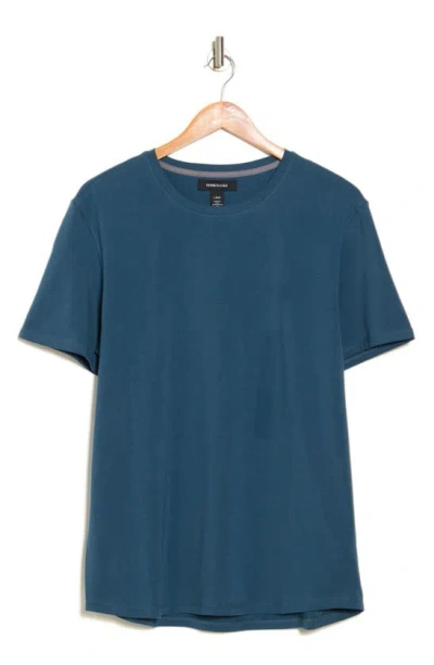 Kenneth Cole Crewneck T-shirt In Medium Blue