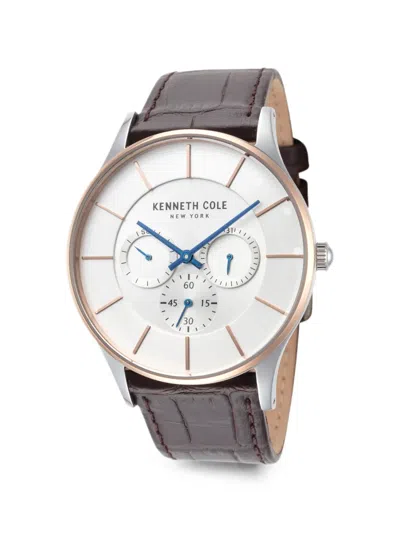Kenneth Cole 크로커다일 이펙트 레더 42mm In Gray