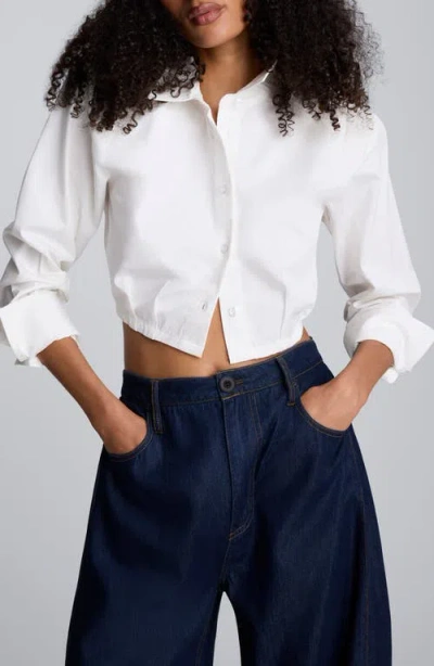 KENNETH COLE KENNETH COLE CROP POPLIN SHIRT