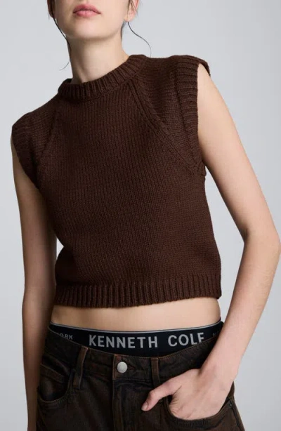 KENNETH COLE KENNETH COLE CROP SLEEVELESS SWEATER VEST