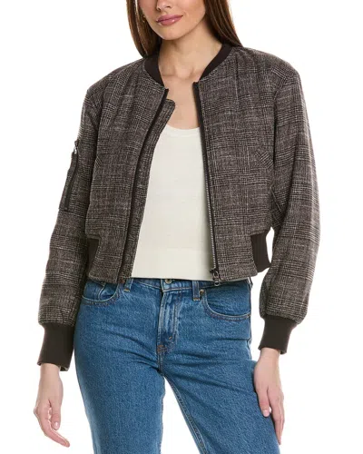 KENNETH COLE CROPPED BOMBER JACKET