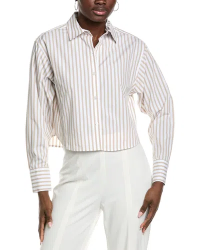 KENNETH COLE KENNETH COLE CROPPED BUTTON FRONT SHIRT