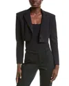 Kenneth Cole Cropped One Button Jacket In Black