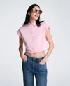 Kenneth Cole Drop Shoulder Solid Poplin Shirt In Pink