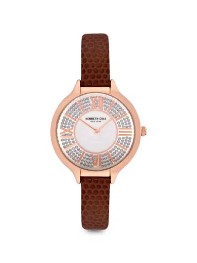 Kenneth Cole 크리스털 장식 33mm 시계 In Purple