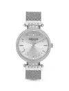 Kenneth Cole 크리스털 장식 메시 브레이슬릿 34mm 시계 In Silver