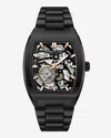 Kenneth Cole Curved Automatic Bracelet Watch In Black
