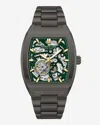 Kenneth Cole Curved Automatic Bracelet Watch In Gun