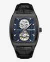 Kenneth Cole Curved Automatic Strap Watch In Black