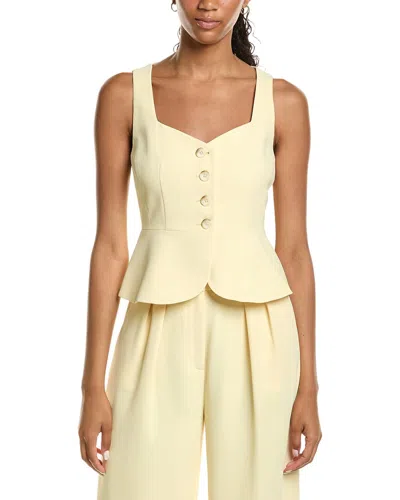Kenneth Cole Curved Peplum Vest In Yellow