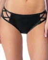Kenneth Cole Cut Out Bikini Bottom In After Midnight In Multi