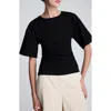 Kenneth Cole Compression Tee With Cut Out Back In Black