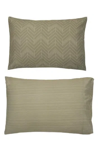 Kenneth Cole Delancey Stripe Comforter Set In Green