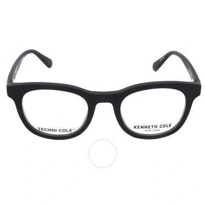 Kenneth Cole Demo Round Men's Eyeglasses Kc0321 002 50 In Black
