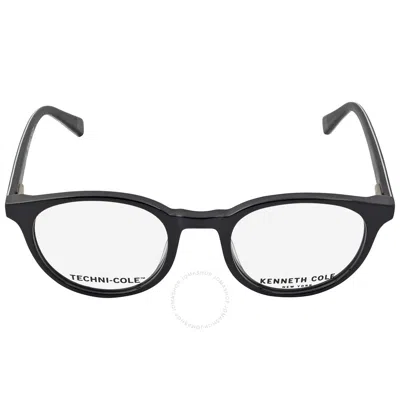 Kenneth Cole Demo Round Unisex Eyeglasses Kc0330 001 50 In Black