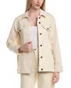 Kenneth Cole Denim Oversized Trucker Jacket In Sand