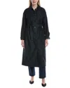 Kenneth Cole Denim Trench Coat In Blue