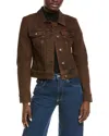Kenneth Cole Denim Trucker Jacket In Brown