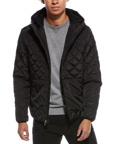 Kenneth Cole Diamond Quilted Coat In Black