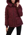 Kenneth Cole Diamond Quilted Crinkle Puffer Coat