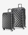 Kenneth Cole Diamond Tower Hard Side Expandable Suitcase In Black