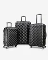 Kenneth Cole Diamond Tower Hard Side Expandable Suitcase In Black