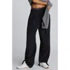 Kenneth Cole Double Pleat High Waist Wide Leg Pants In Black