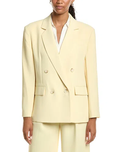 Kenneth Cole Double-breasted Boyfriend Jacket In Yellow
