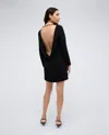Kenneth Cole Draped Back Shift Dress In Black