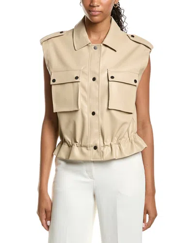Kenneth Cole Drawcord Snap Front Jacket In Brown