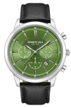 Kenneth Cole Dress Sport Chronograph Leather Strap Watch, 44mm