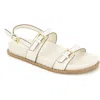 Kenneth Cole Drinity Flat Slingback Sandal In Cream Leather