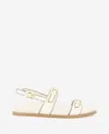 Kenneth Cole Drinity Flat Slingback Sandal In Cream Leather