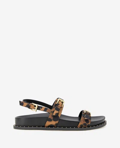 KENNETH COLE DRINITY LEOPARD PRINT BAND BUCKLE SANDAL