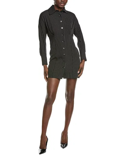 Kenneth Cole Drop Shoulder Shirtdress In Black