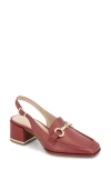 Kenneth Cole Elina Slingback Bit Loafer Pump In Rio Red Leather