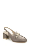 Kenneth Cole Elina Slingback Bit Loafer Pump In Shitake Leather