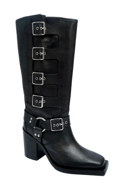 Kenneth Cole Emmett Knee High Boot In Black Leather